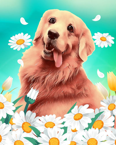 Diamond Painting – Golden Retriever | Figured'Art