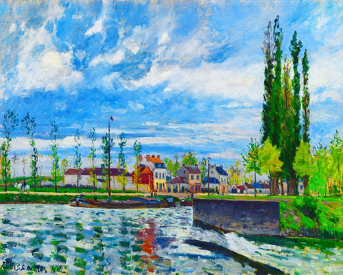 Kreuzstich – Die Schleuse in Pontoise – Camille Pissarro