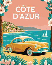 Laden Sie das Bild in den Galerie-Viewer, Malen nach Zahlen – Reiseplakat Côte d&#39;Azur