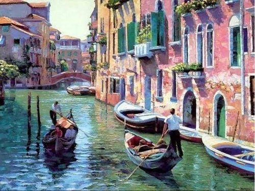 Malen nach Zahlen fŸr Erwachsene |ÊKanäle in Venedig | Figured'Art