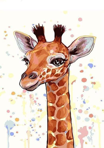 Malen nach Zahlen fŸr Erwachsene |ÊLächelnde Giraffe | Figured'Art