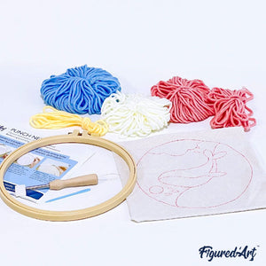 Punch Needle Bunte Wolken